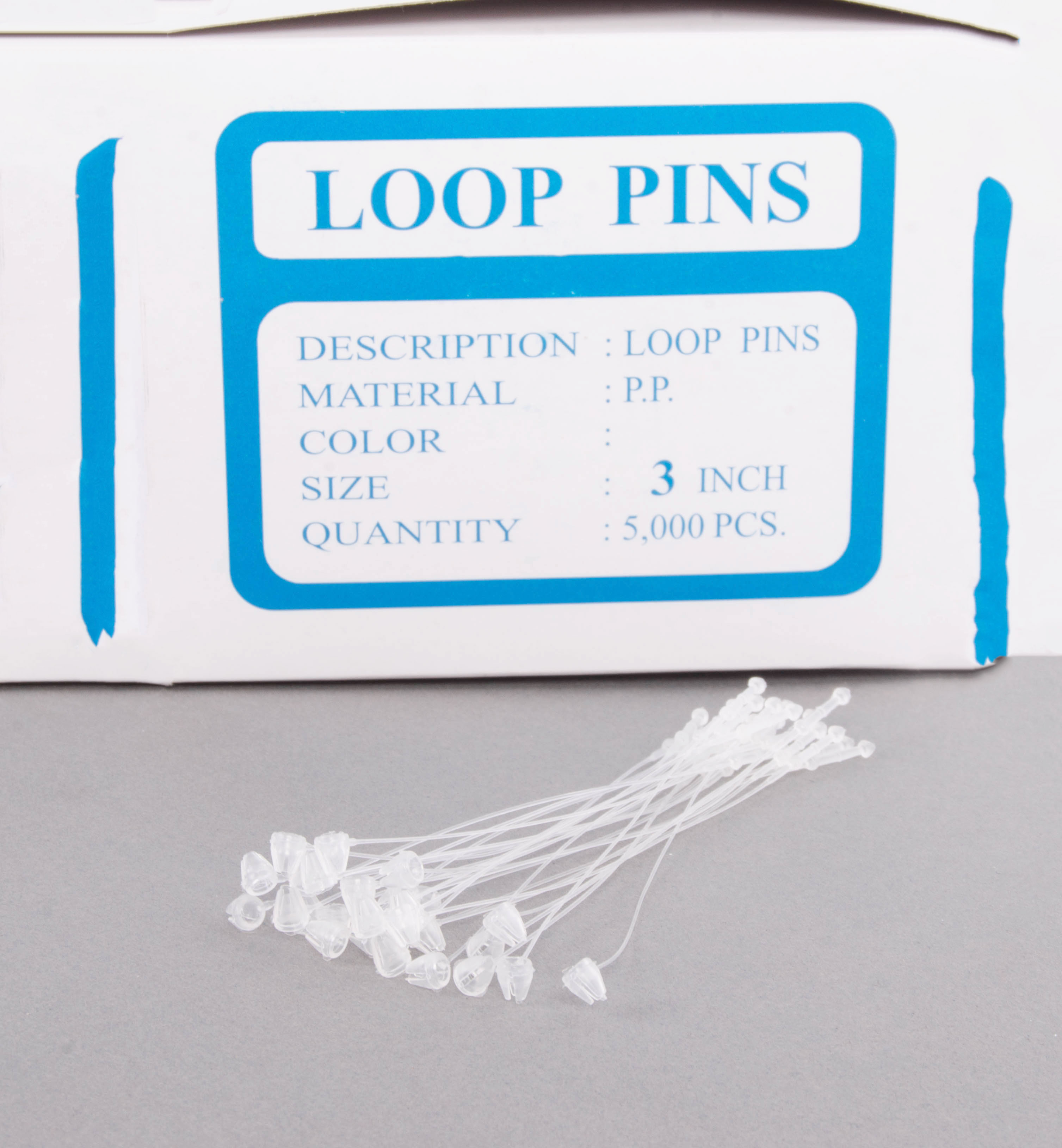 Tag Pin Nylon Branco TP 7mm SS Loop Pins