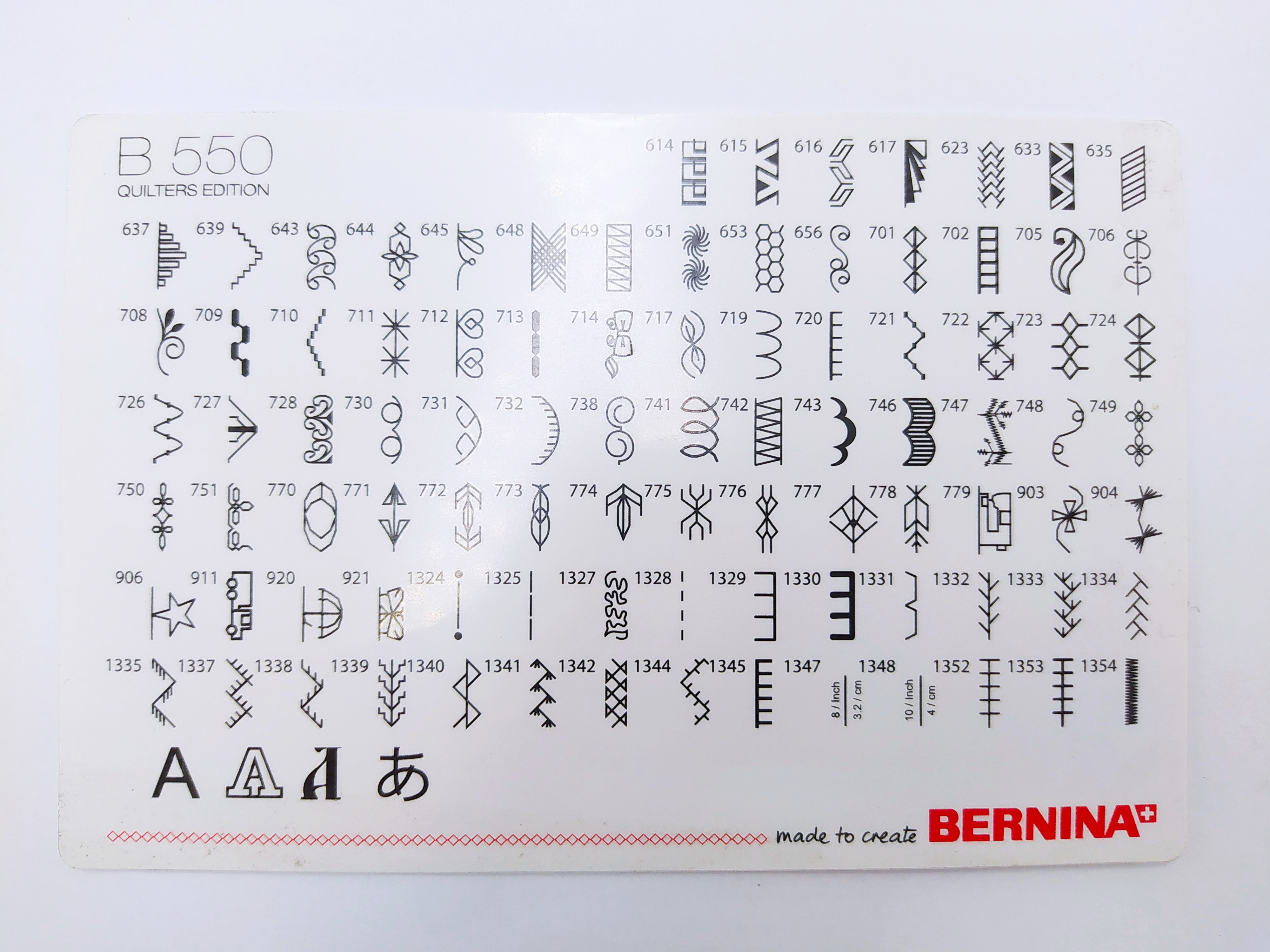 Cartão de Pontos para B550 031607.50.26 - Bernina
