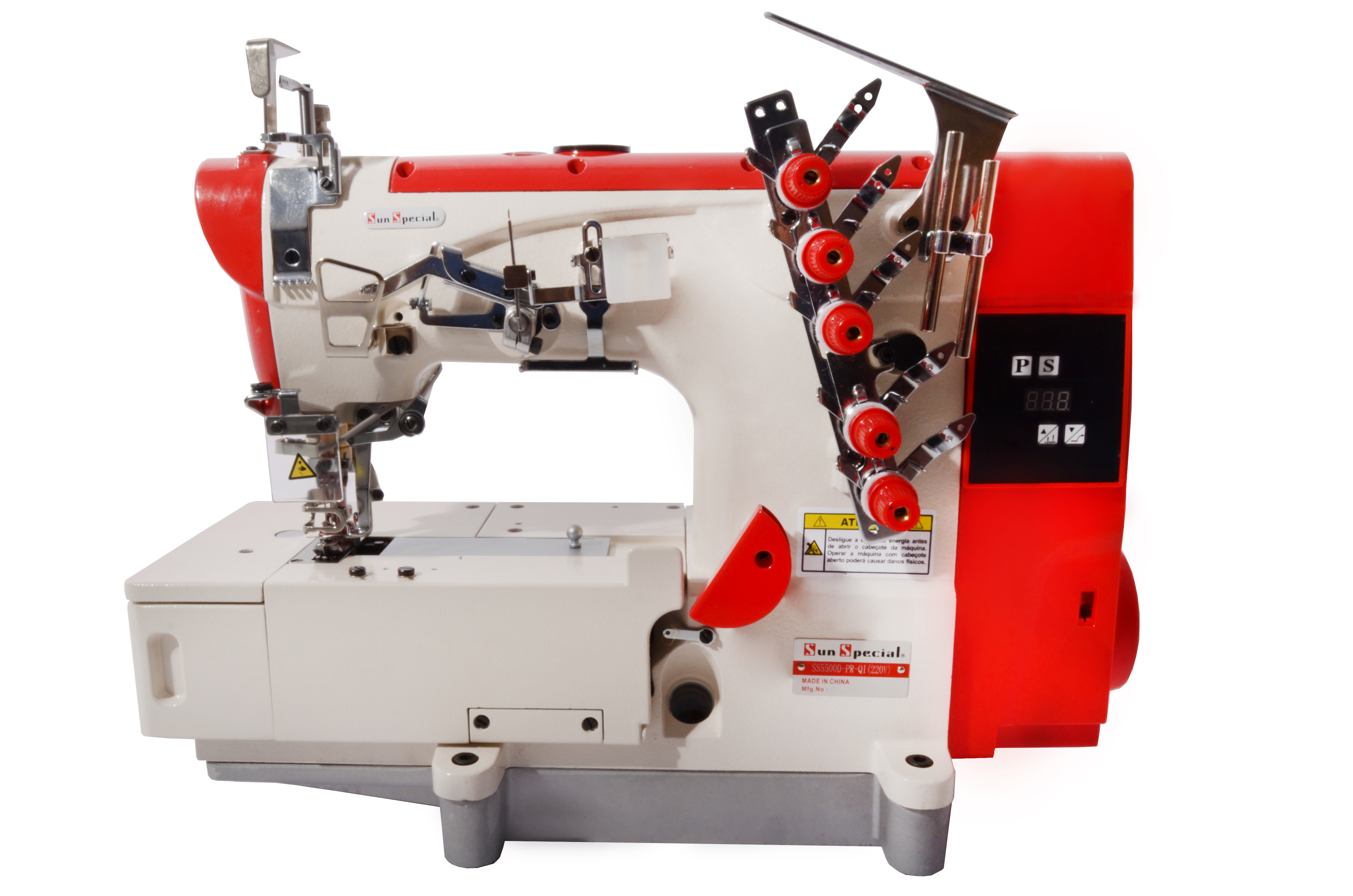 Máquina Costura Industrial Galoneira Plana Fechada SS5500D-01-PR-QI - Sun Special