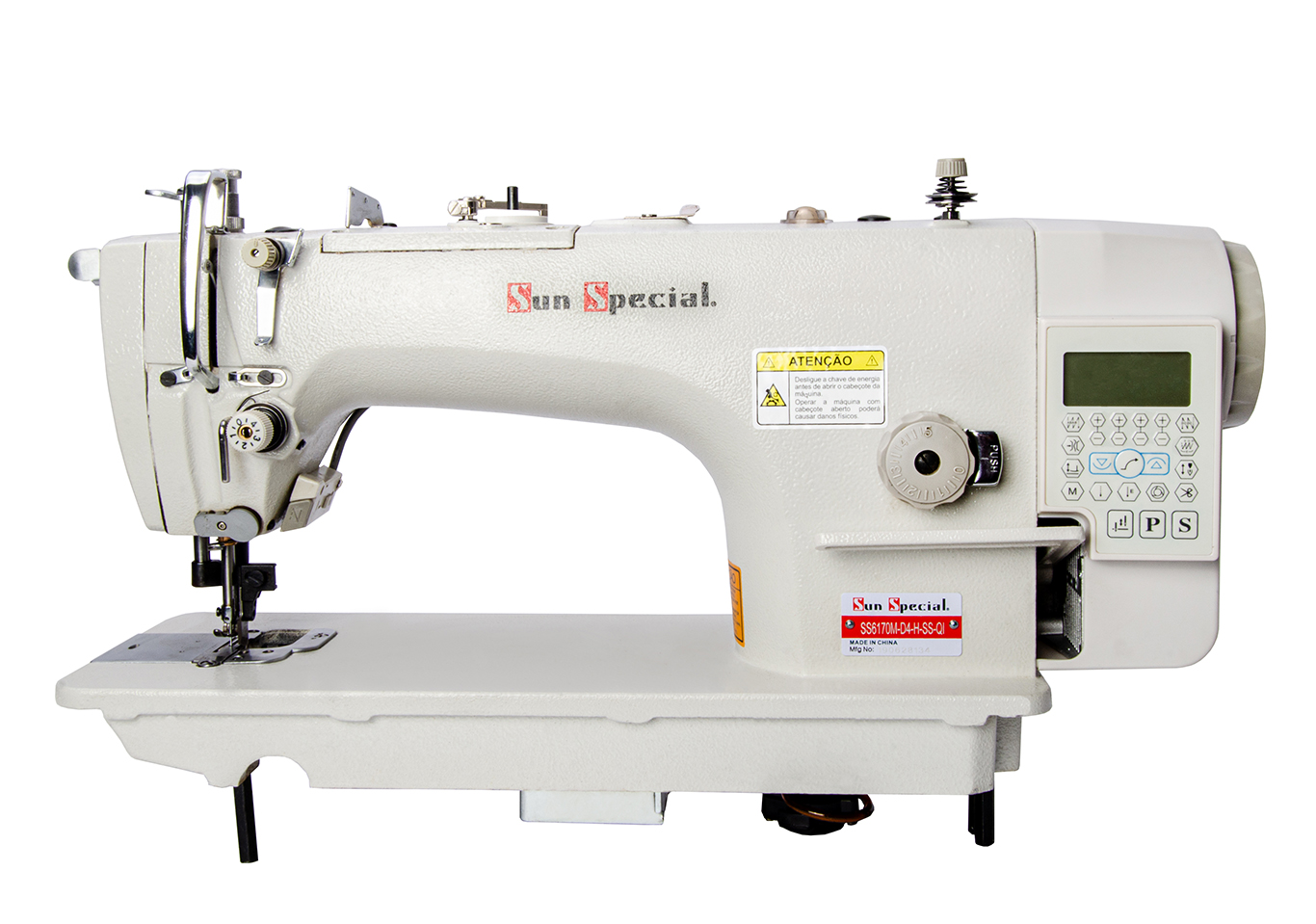 Máquina Costura Industrial Reta Ponto Fixo Refiladeira Eletrônica SS6170M-D4-H-SS-QI - Sun Special