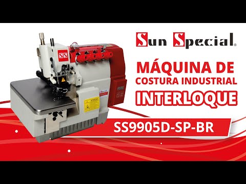 Máquina Costura Interlock Industrial com Control Box Acoplado 220v SS9905D-SP-BR - Sun Special