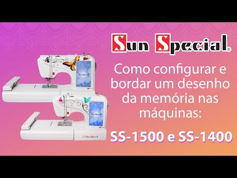 Máquina Bordado Doméstica Ss-1400 Bivolt Eletrônica Branca - Sun Special
