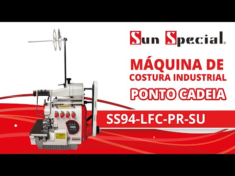 Máquina Costura Industrial Overlock Ponto Cadeia 550w 220v SS94D-LFC-PR-SU - Sun Special
