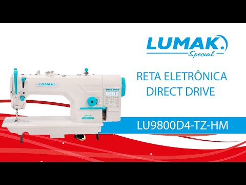 Máquina Costura Reta Eletrônica Direct Drive 550w 220v LU9800D4-TZ-HM - Lumak
