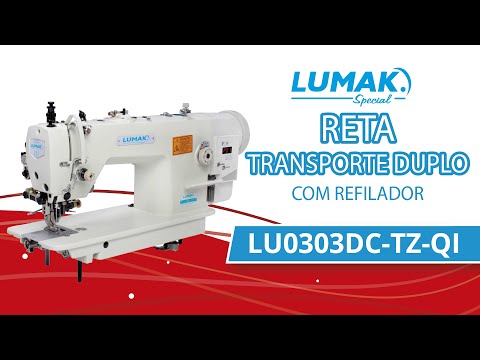 Máquina Costura Industrial Reta com Refilador LU0303DC-TZ-QI - Lumak
